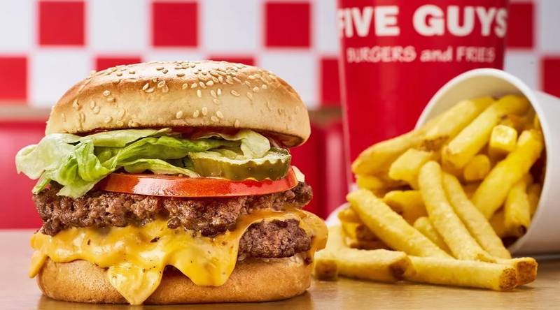 Five Guys Cheeseburger