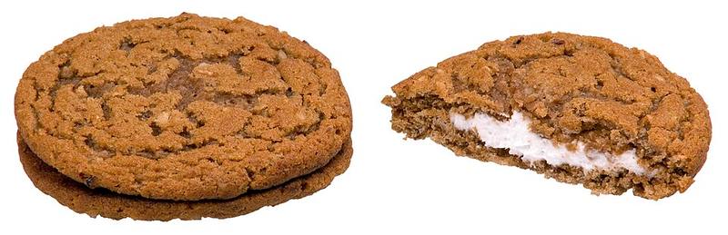Little Debbie Oatmeal Creme Pie (1 cookie)